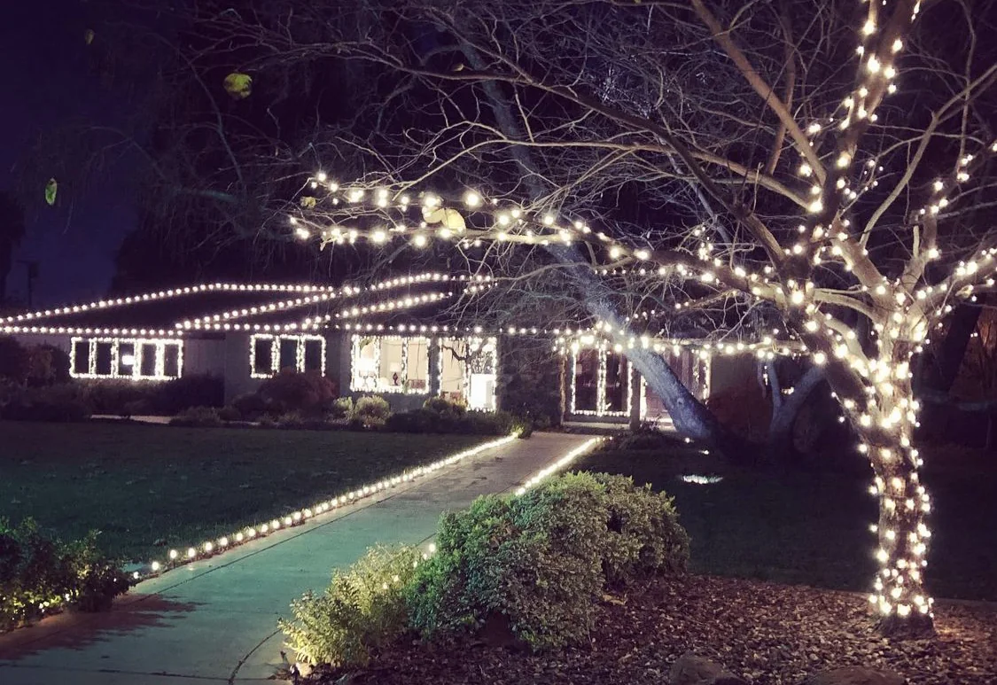 Residential Christmas light installation example from The Christmas Light Pros project gallery