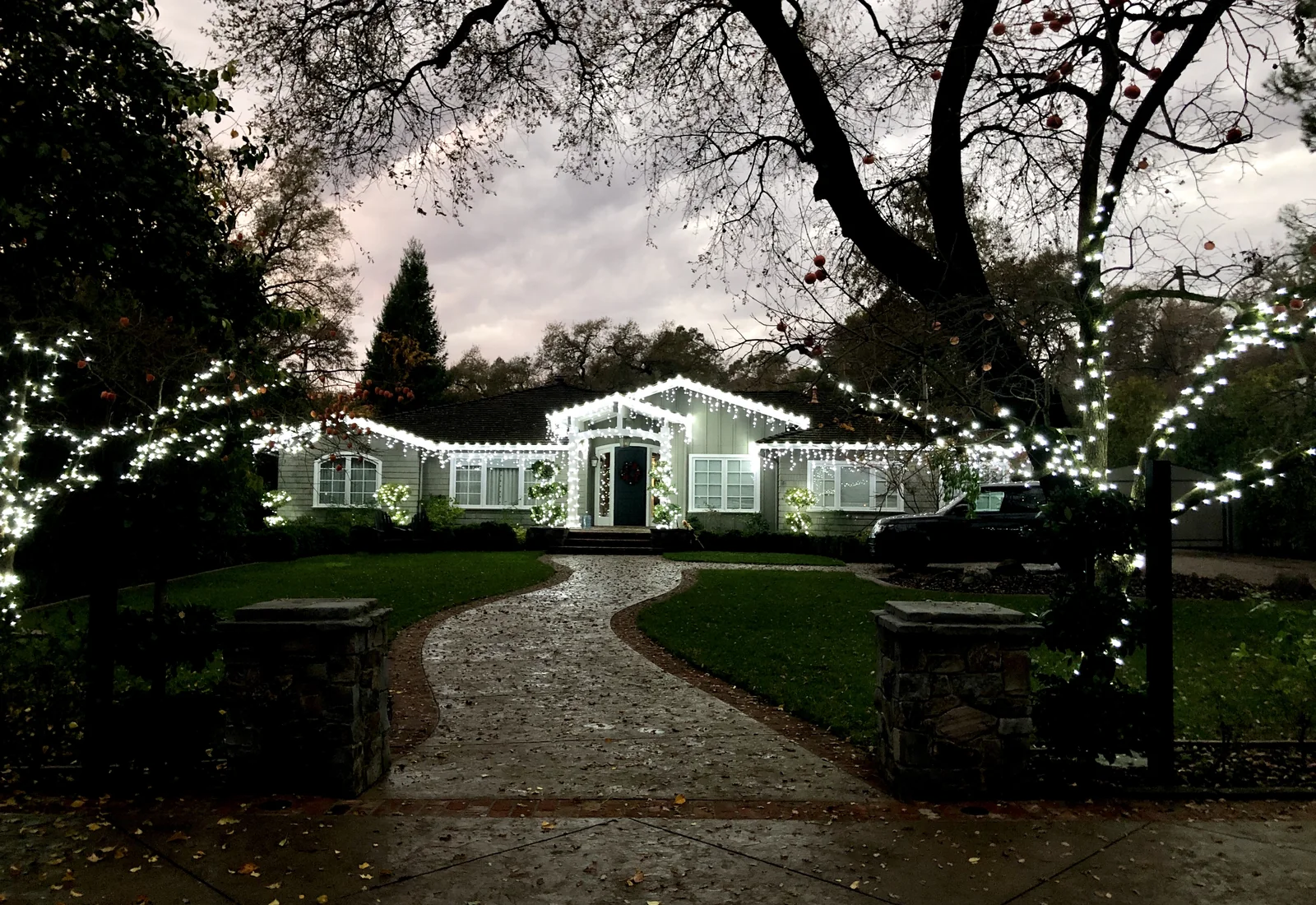 Residential Christmas light installation example from The Christmas Light Pros project gallery
